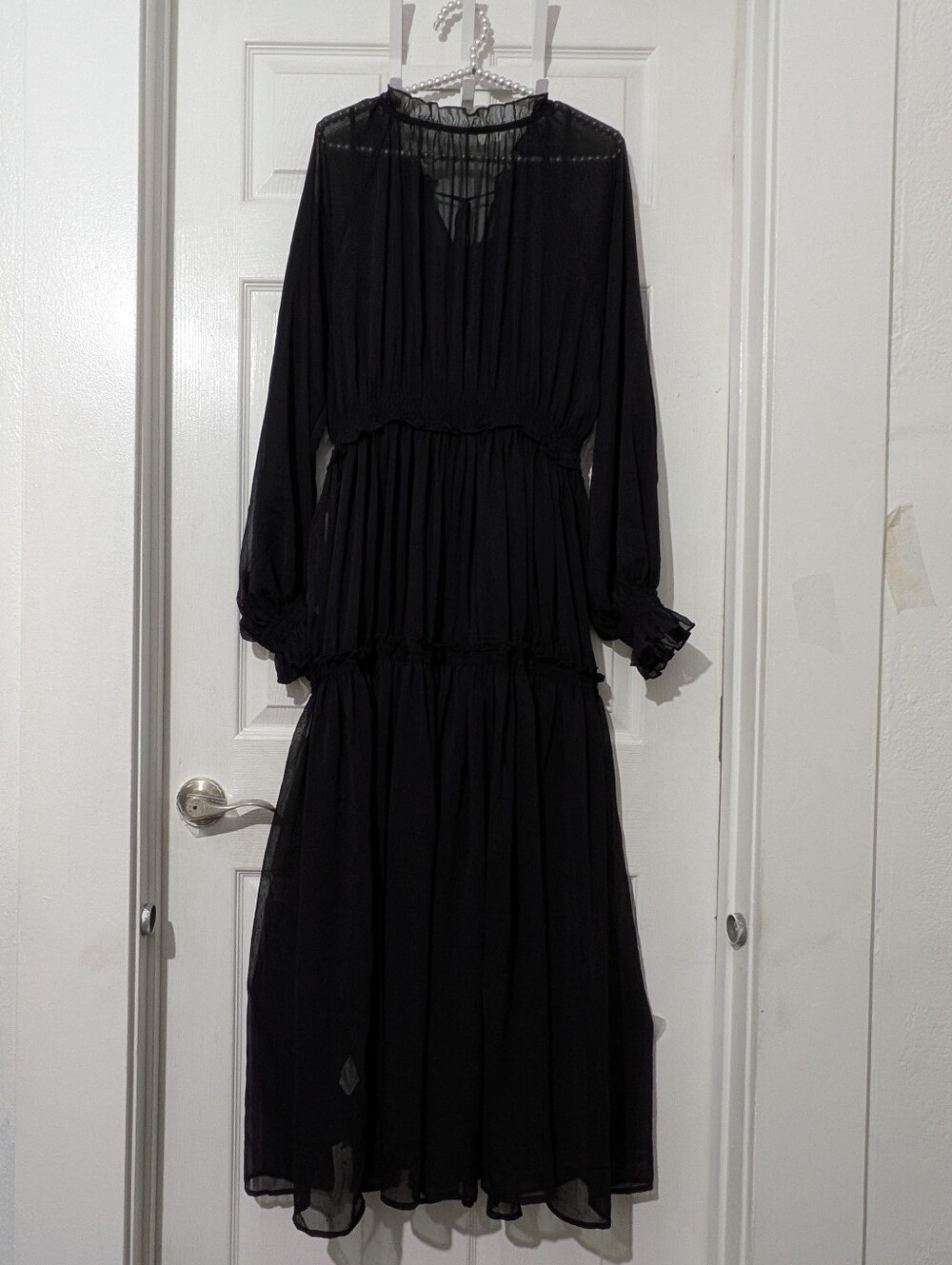 Commense Ruffled Chiffon Semi-Sheer Dress without belt - Picture 15 of 15